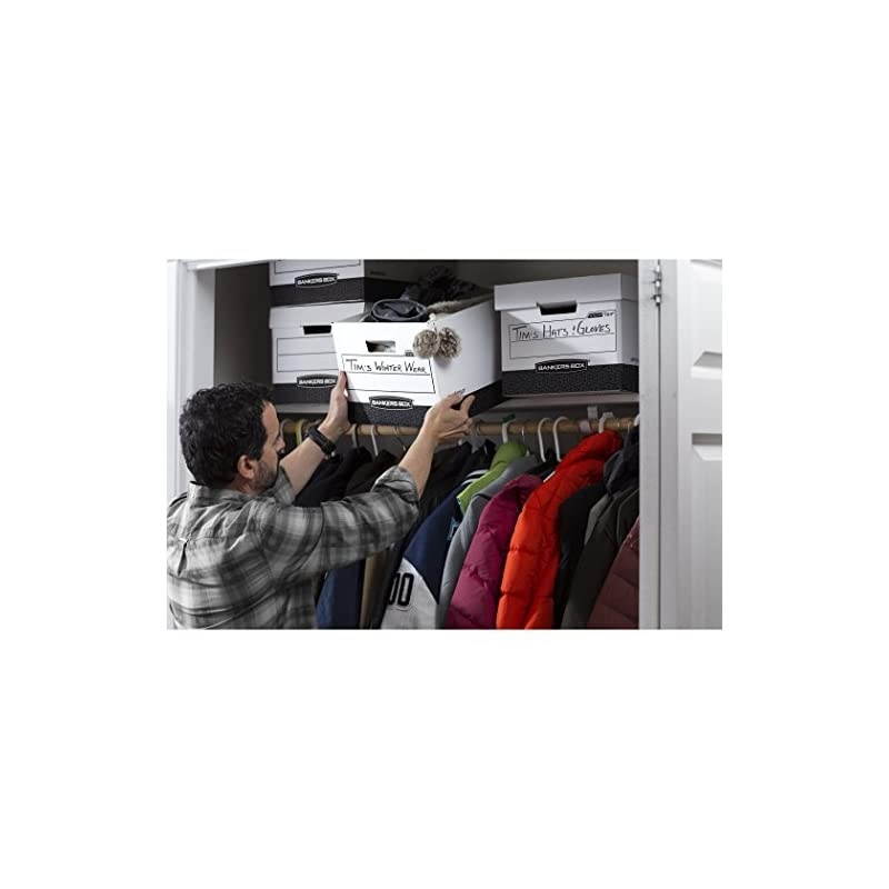 R-KIVE Heavy-Duty Storage Boxes, FastFold, Lift-Off Lid, Letter/Legal - 12-Pack