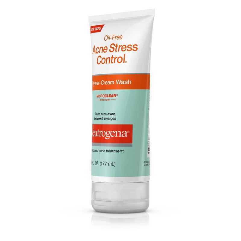 Neutrogena Oil-Free Acne Stress Control Power-Cream Wash - 6 fl oz
