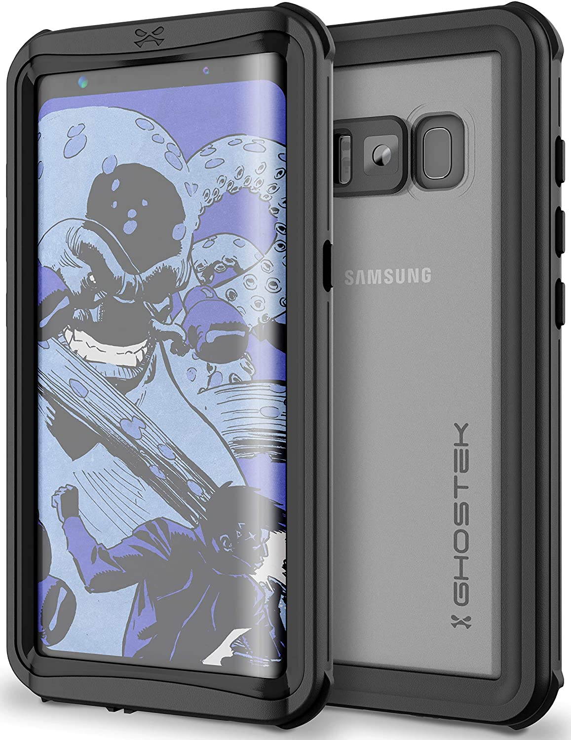 Ghostek Nautical Galaxy S8 Plus Waterproof Case with Screen Protector Extreme Rugged Heavy Duty Protection Full Body Sealed Shell Underwater Shockproof for 2017 Galaxy S8 Plus (6.2 Inch) - (Black)