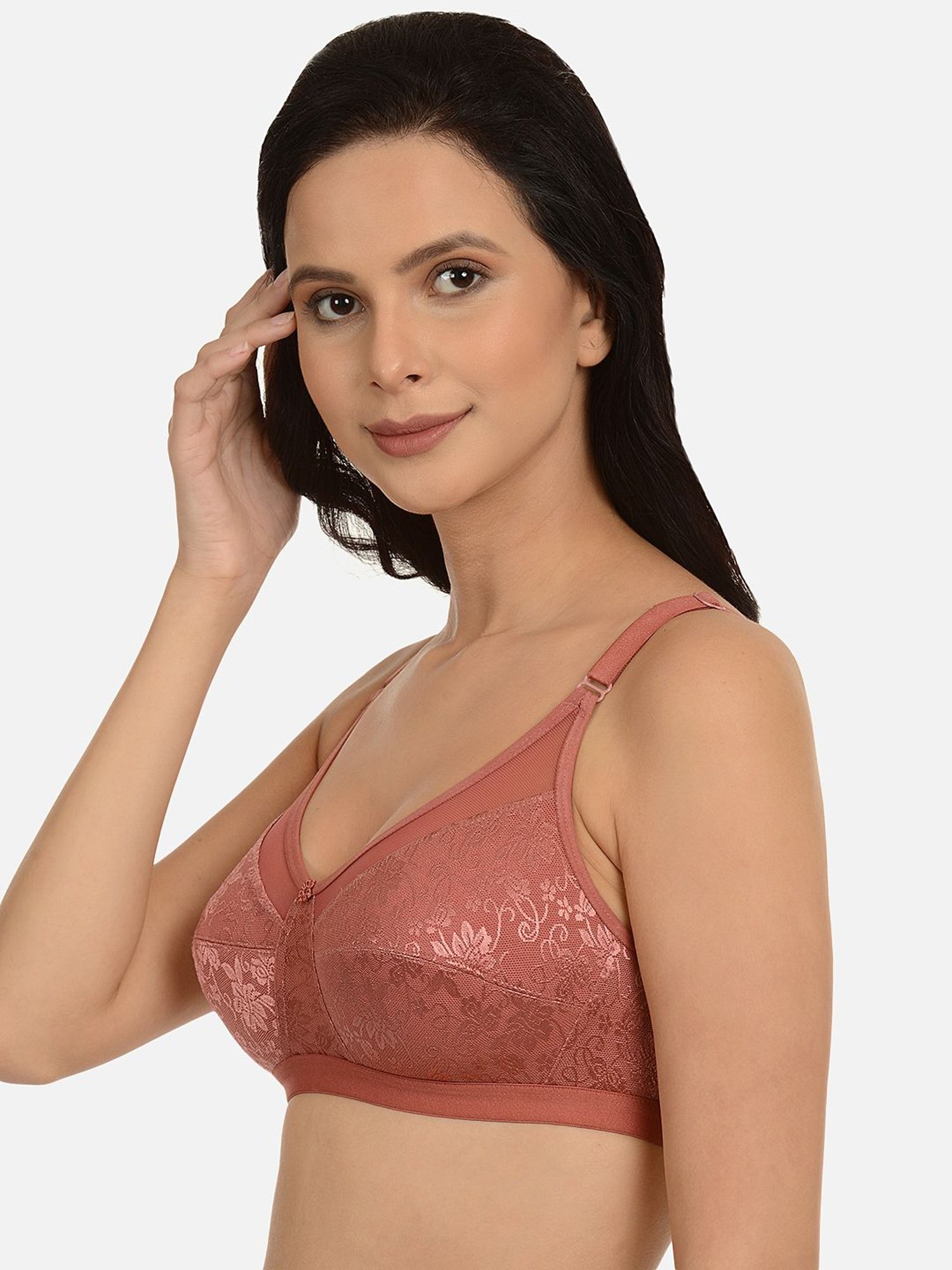 Mod & Shy Brown Non Wired Non Padded Minimizer Bra