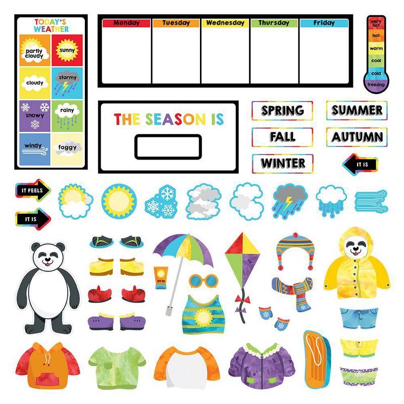 55pc Weather Mini Bulletin Board Set - Carson Dellosa