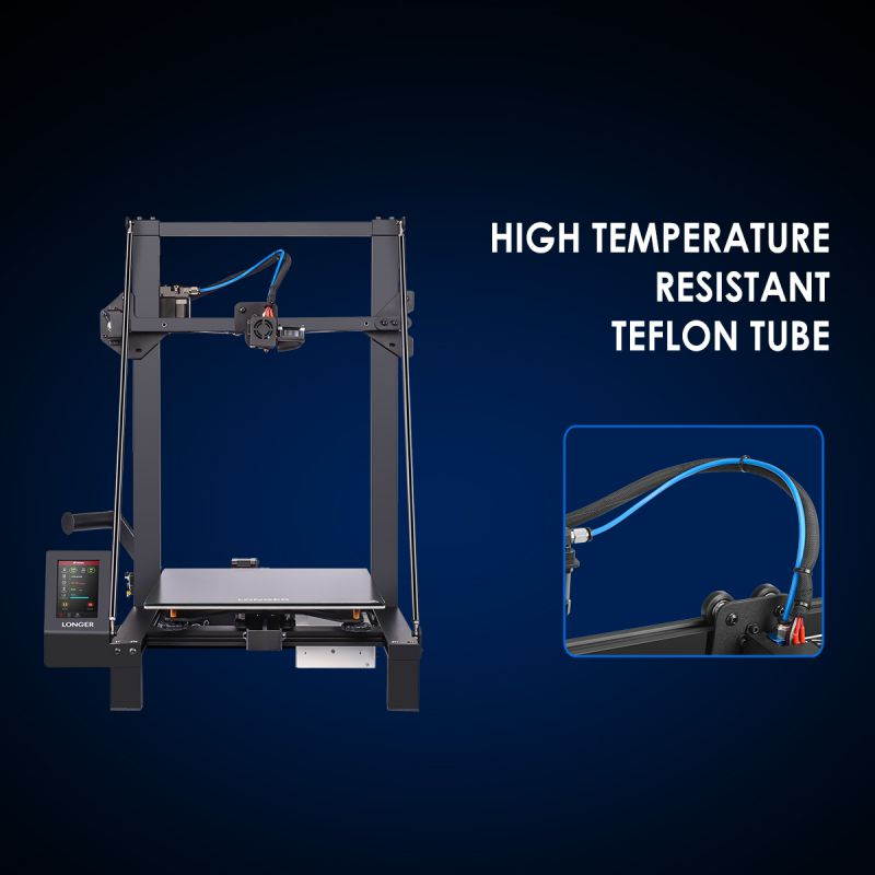 LONGER LK5 Pro 3D Printer, Open Source with Large Print Size 300x300x400mm, Tempered Glass Platform, Diagonal Rod Resume Printing