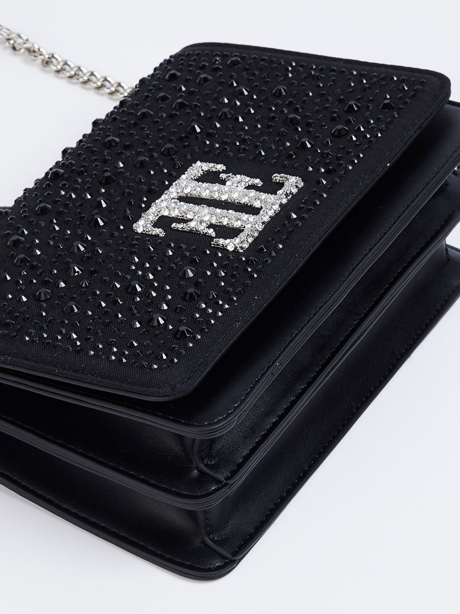 Elle Black Rivets Sling Handbag