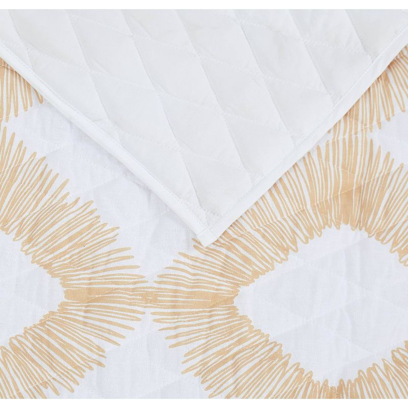 Twin XL 2pc Merill Quilt Set White/Gold - Brooklyn Loom