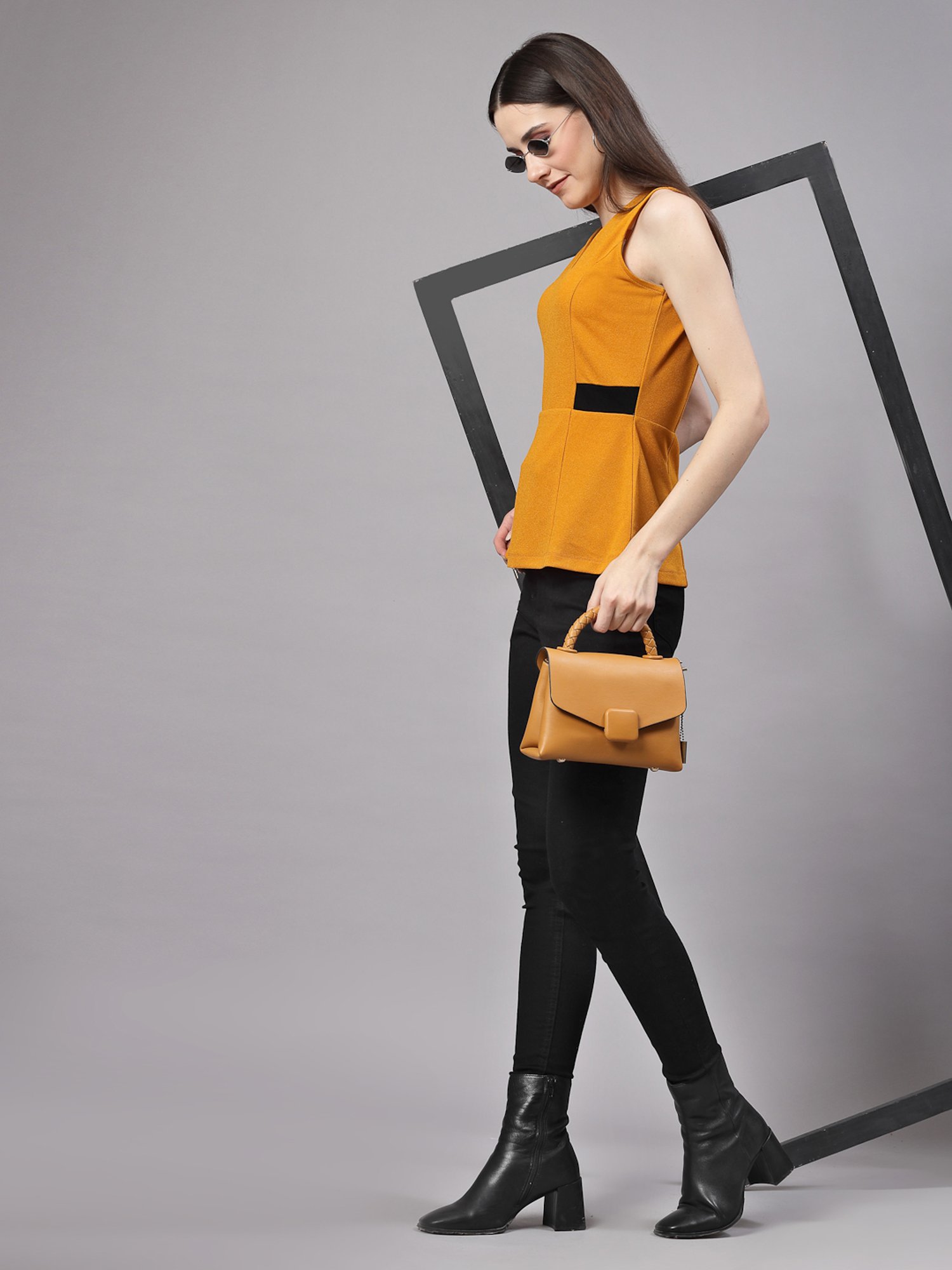 Style Quotient Yellow Regular Fit Top