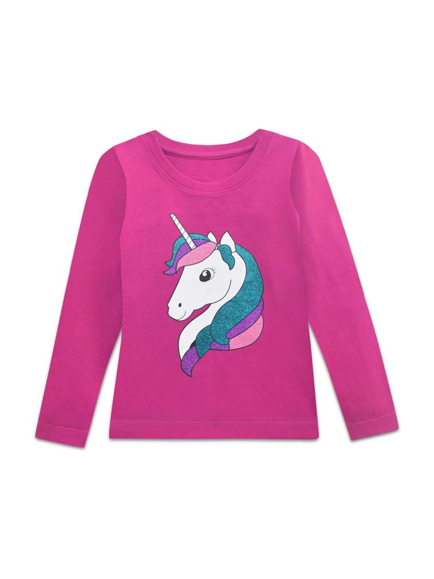 A.T.U.N. Kids Pink Cotton Printed Full Sleeves Tee