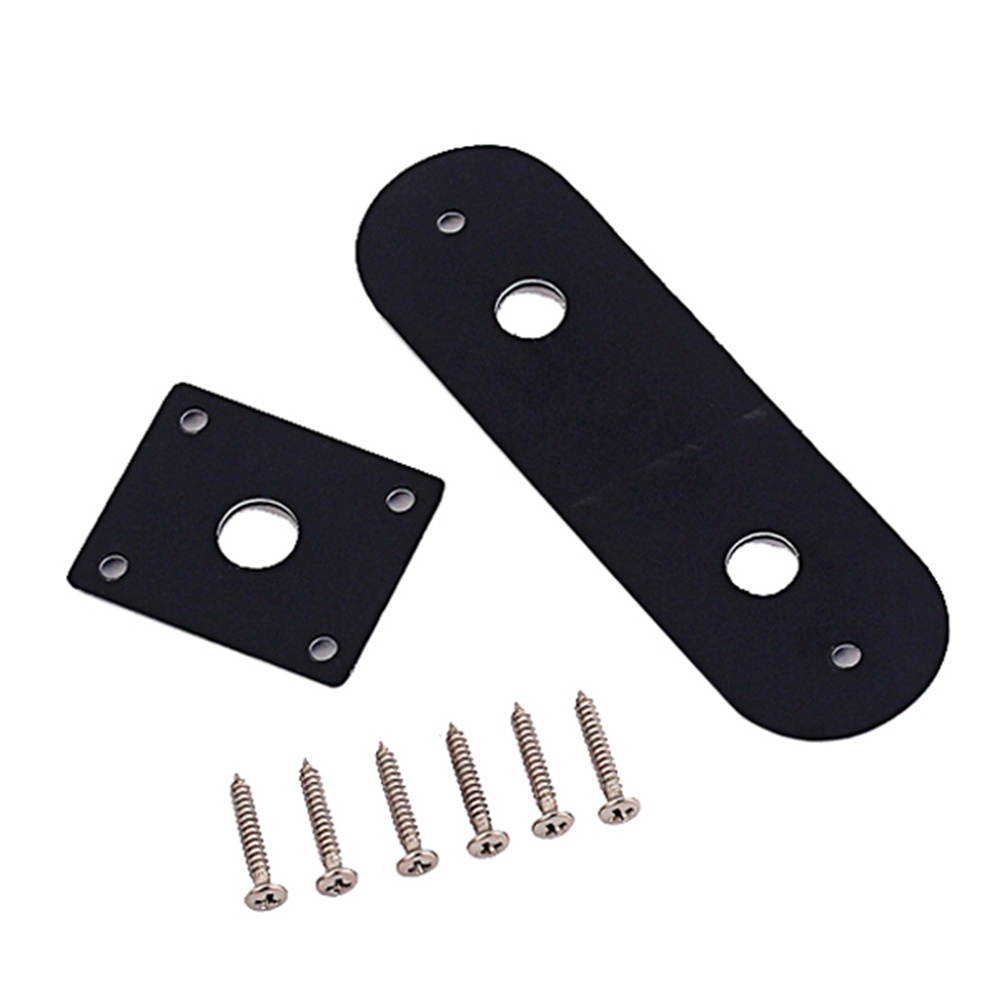 1 Set Celluloid Electric Guitar Control Plate Replacement Switch Plate for Bass Guitar (Black)