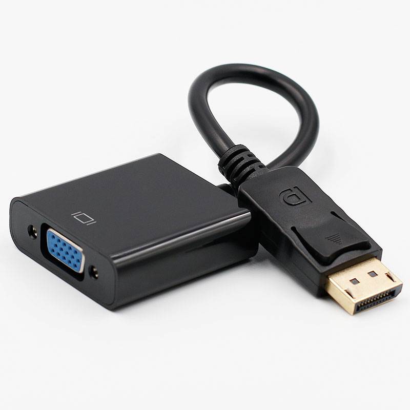 DisplayPort Display Port DP Male to VGA Female Cable Adapter Converter Black Male to Female for DisplayPort Enabled Desktops to Connect to VGA Displays for PC - Black