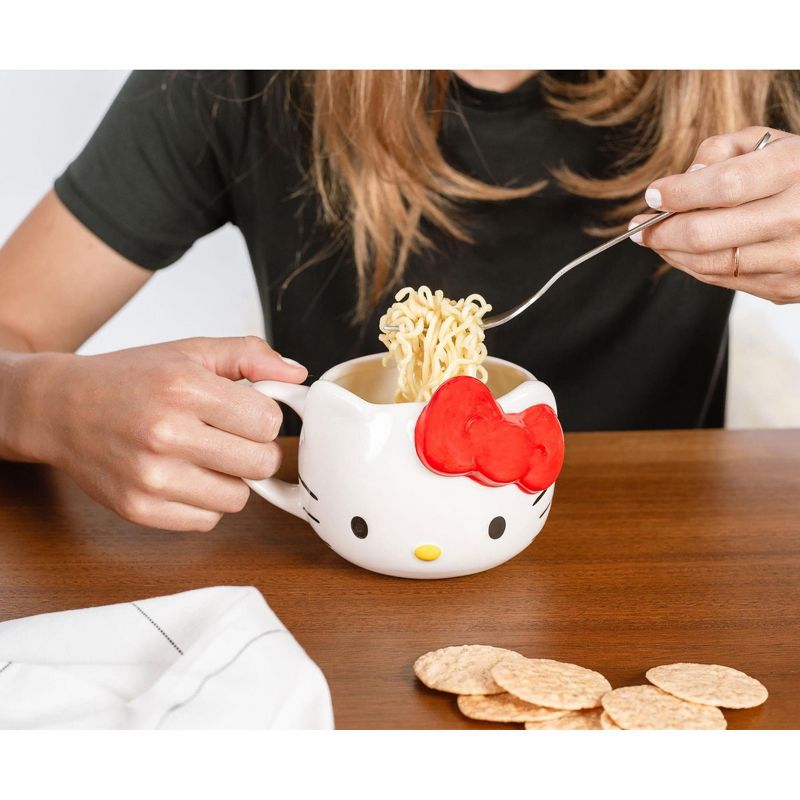 Silver Buffalo Hello Kitty Ceramic 3D Molded Mug | Holds 22 Ounces