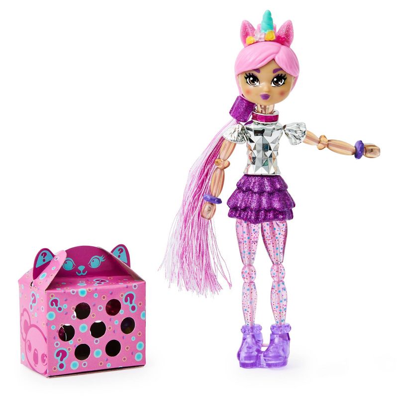 Twisty Girlz Glitzy Bitsy Transforming Doll to Collectible Bracelet with Mystery Twisty Petz