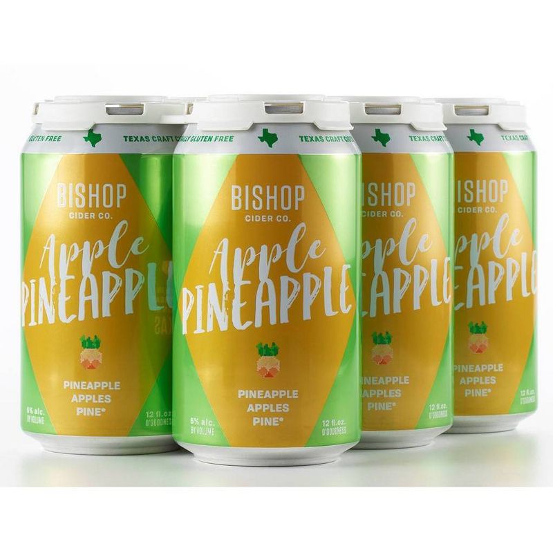 Bishop Apple Pineapple Hard Cider - 6pk/12 fl oz Cans