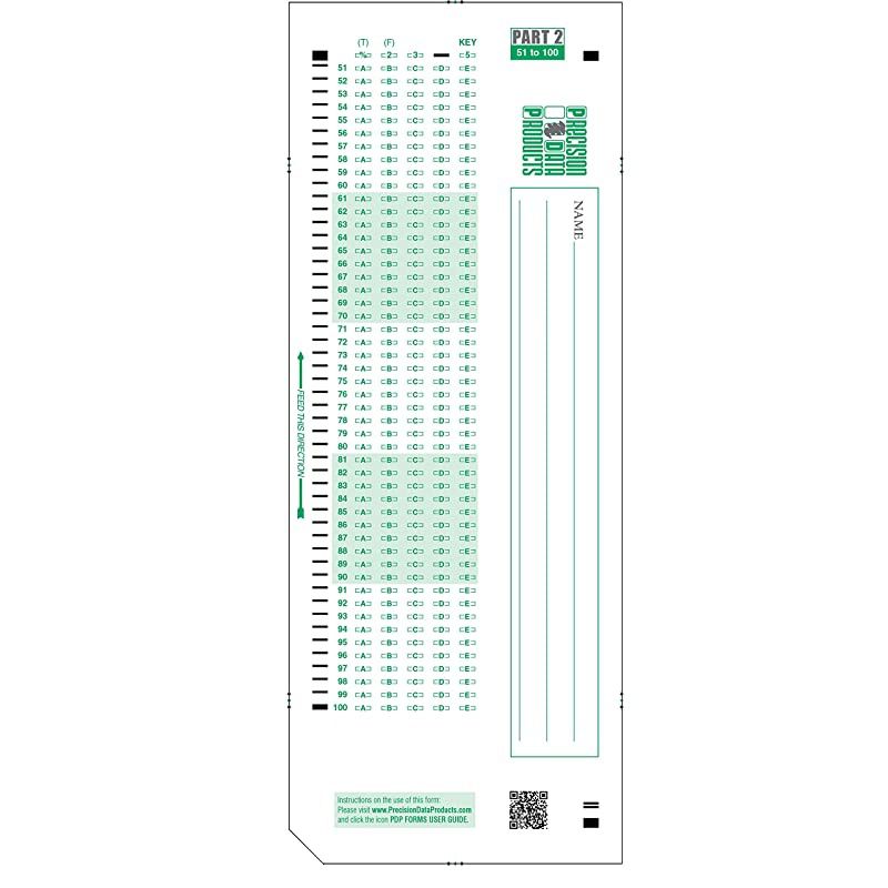 882E Compatible Testing Forms 25 Sheet Pack