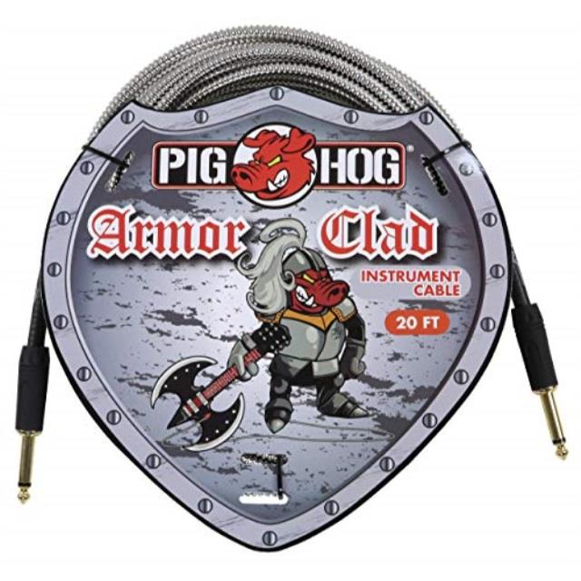 pighog armor clad 1/4" instrument cable, 20 ft phac20