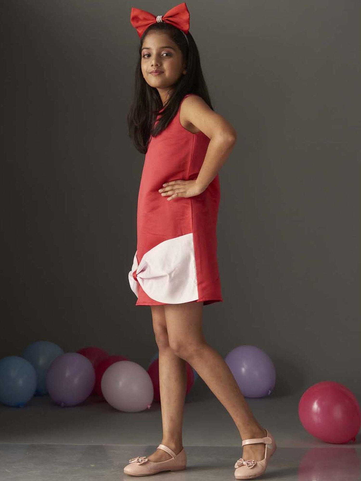 KidsDew Kids Red Regular Fit Dress