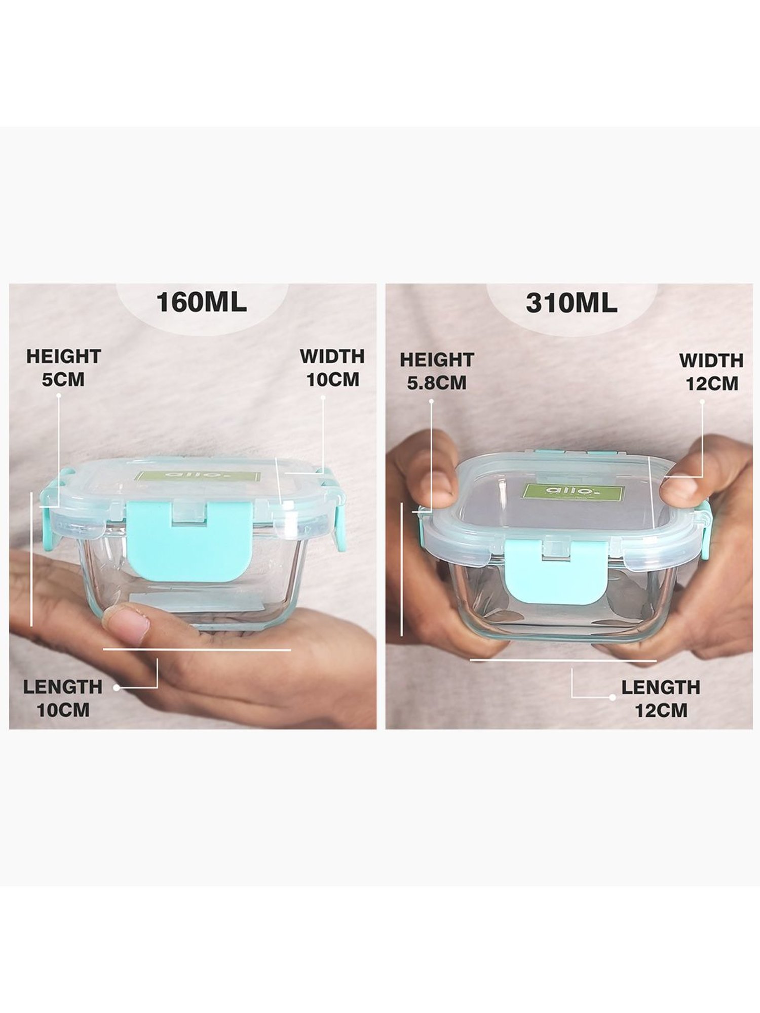 Borosilicate Glass Containers with Lids Microwave Safe Container for Glass Food Storage Containers