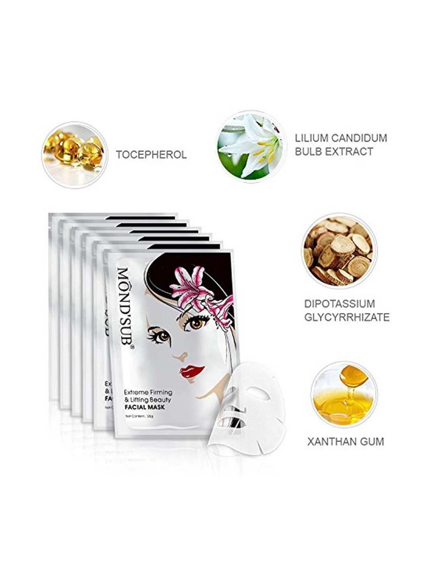 MONDSUB WitchHazel+Lavender+Q10 Sheet Masks (Pack of 3) - 20 gm Each