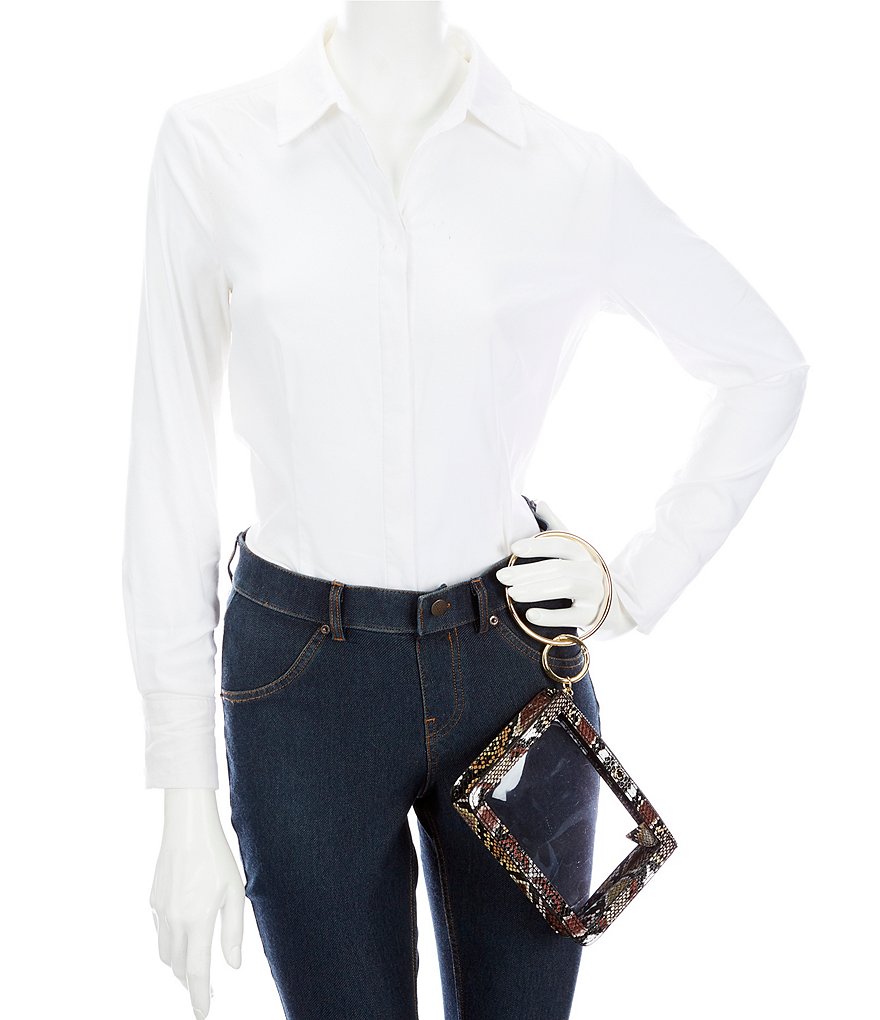 Michael Kors Zebra Signature Jet Set Double Zip Wristlet