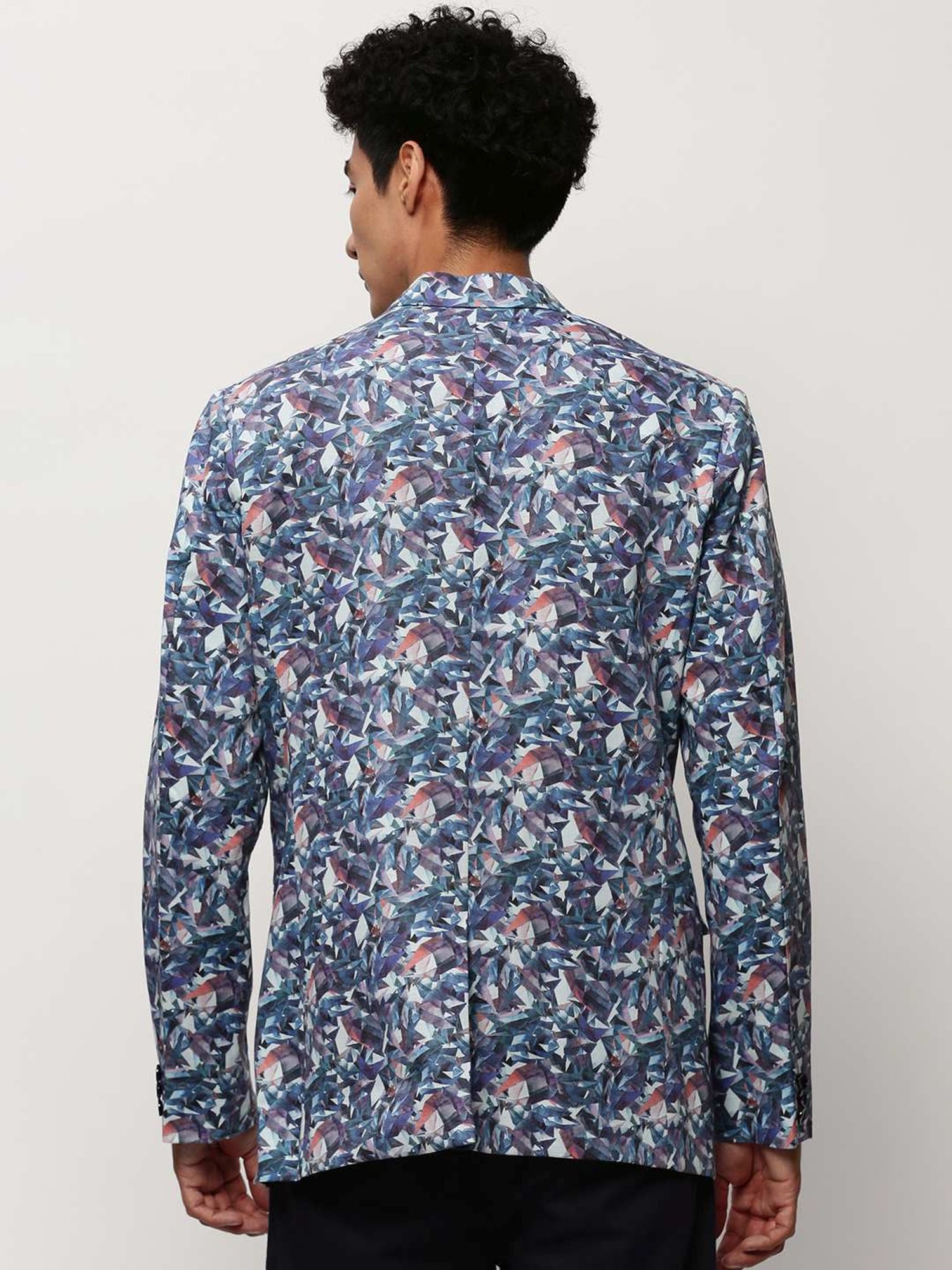 Louis Philippe Light Blue Regular Fit Blazer