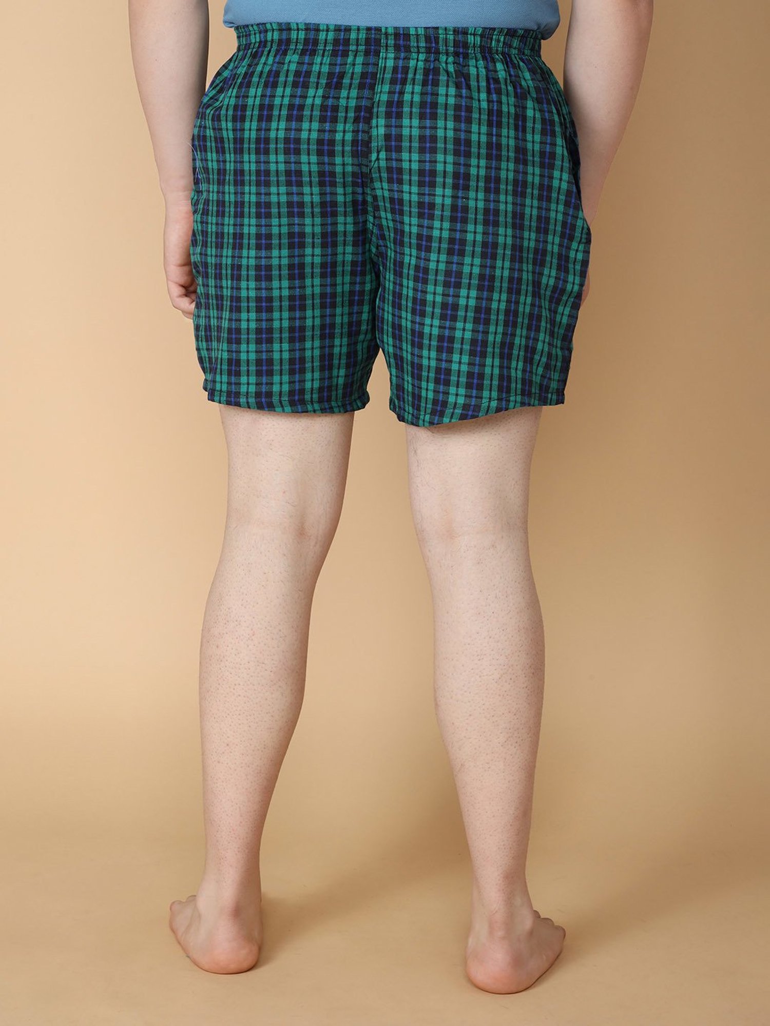 LUX Venus Assorted Check Boxers - Pack of 4