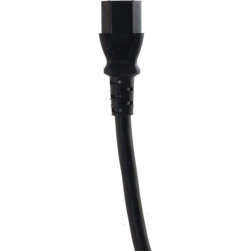 C2G 6ft 18 AWG Hospital Grade Power Cord (NEMA 5-15P to IEC320C13) - Black - 125 V AC / 10 A - Black