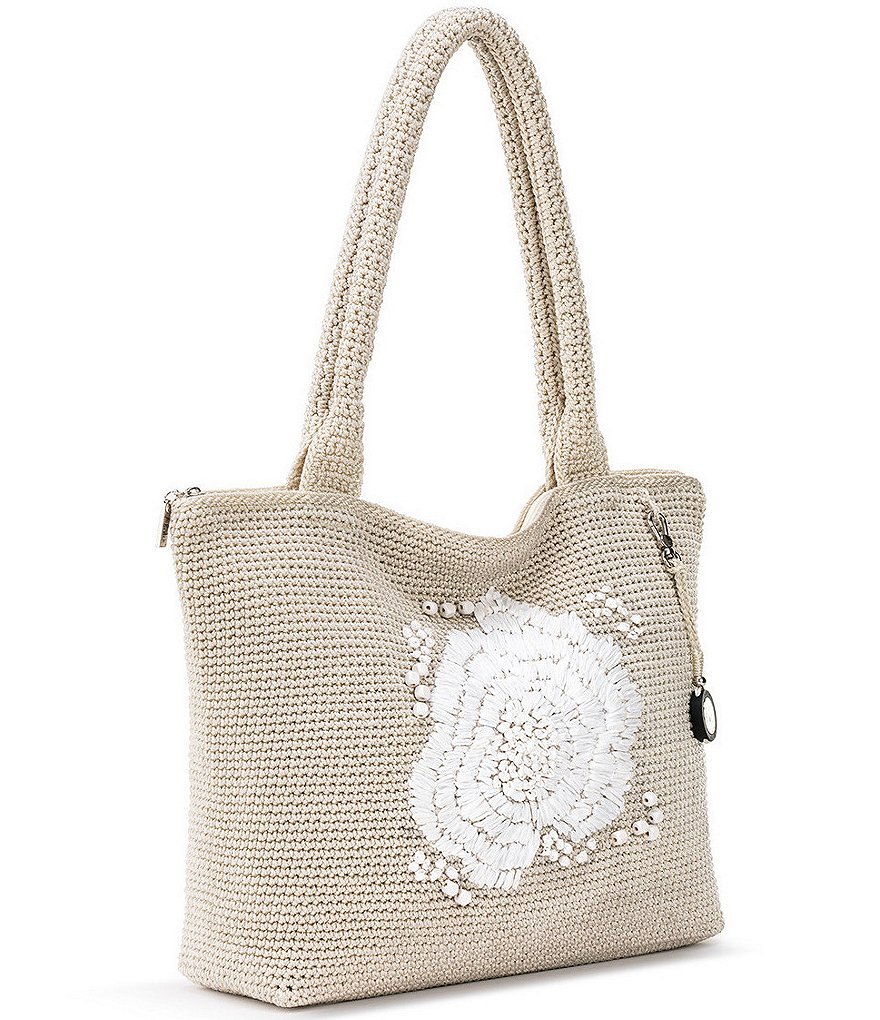 The Sak Gen Crafted Classics Floral Crocheted Carryall Tote Bag