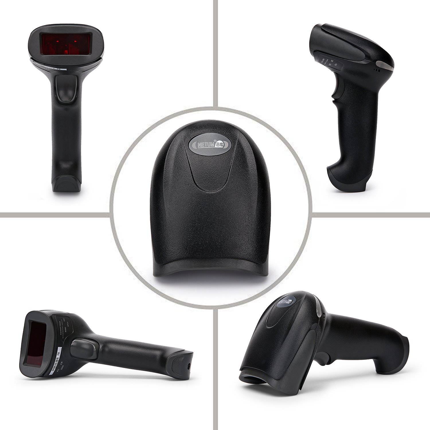 Barcode Scanner 433Mhz Wireless Handheld Barcode Reader Long Transmission Distance Laser Bar Code Scanner With USB Receiver For Store,Supermarket,Warehouse