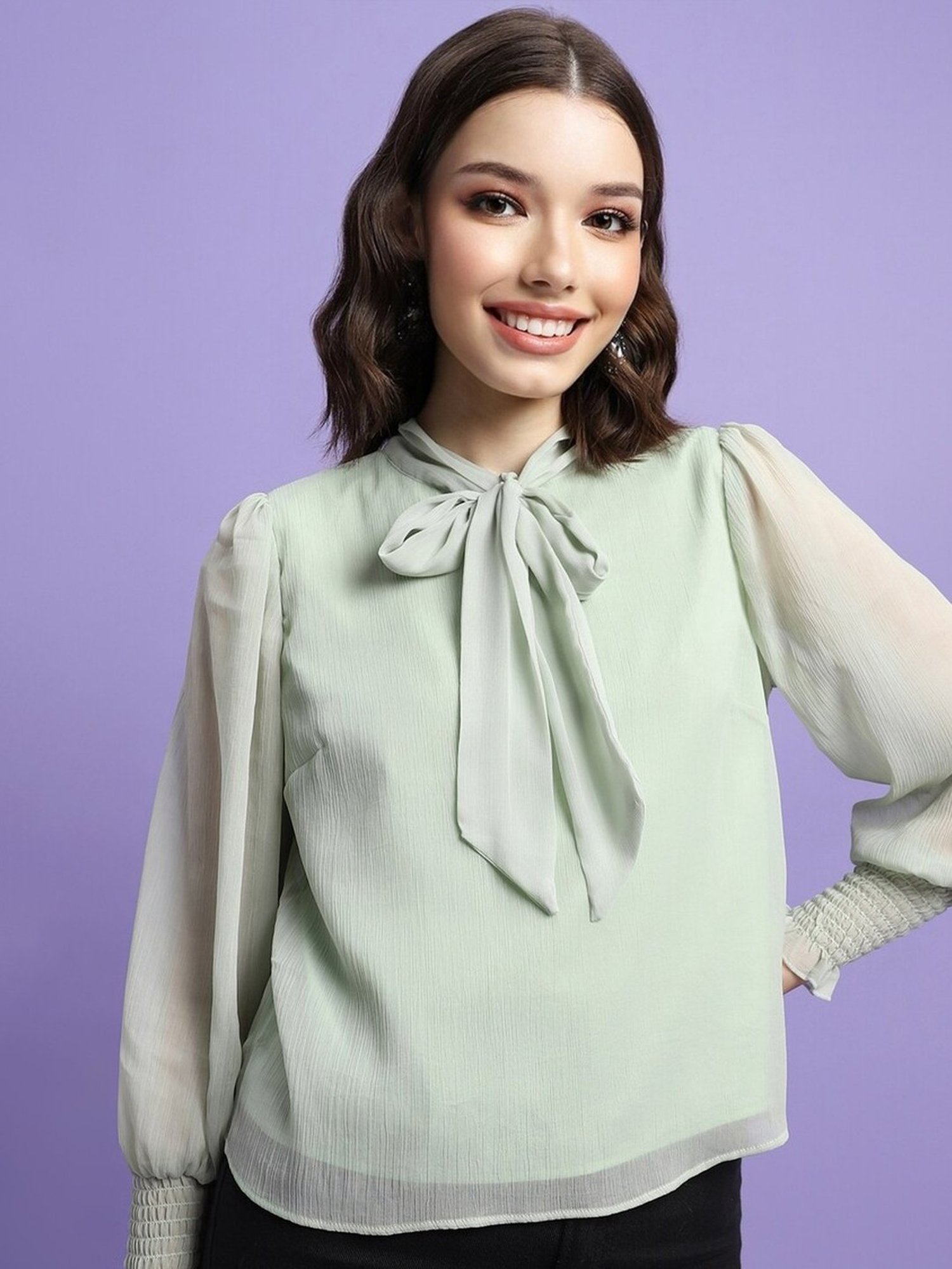 Forever 21 Green Regular Fit Top