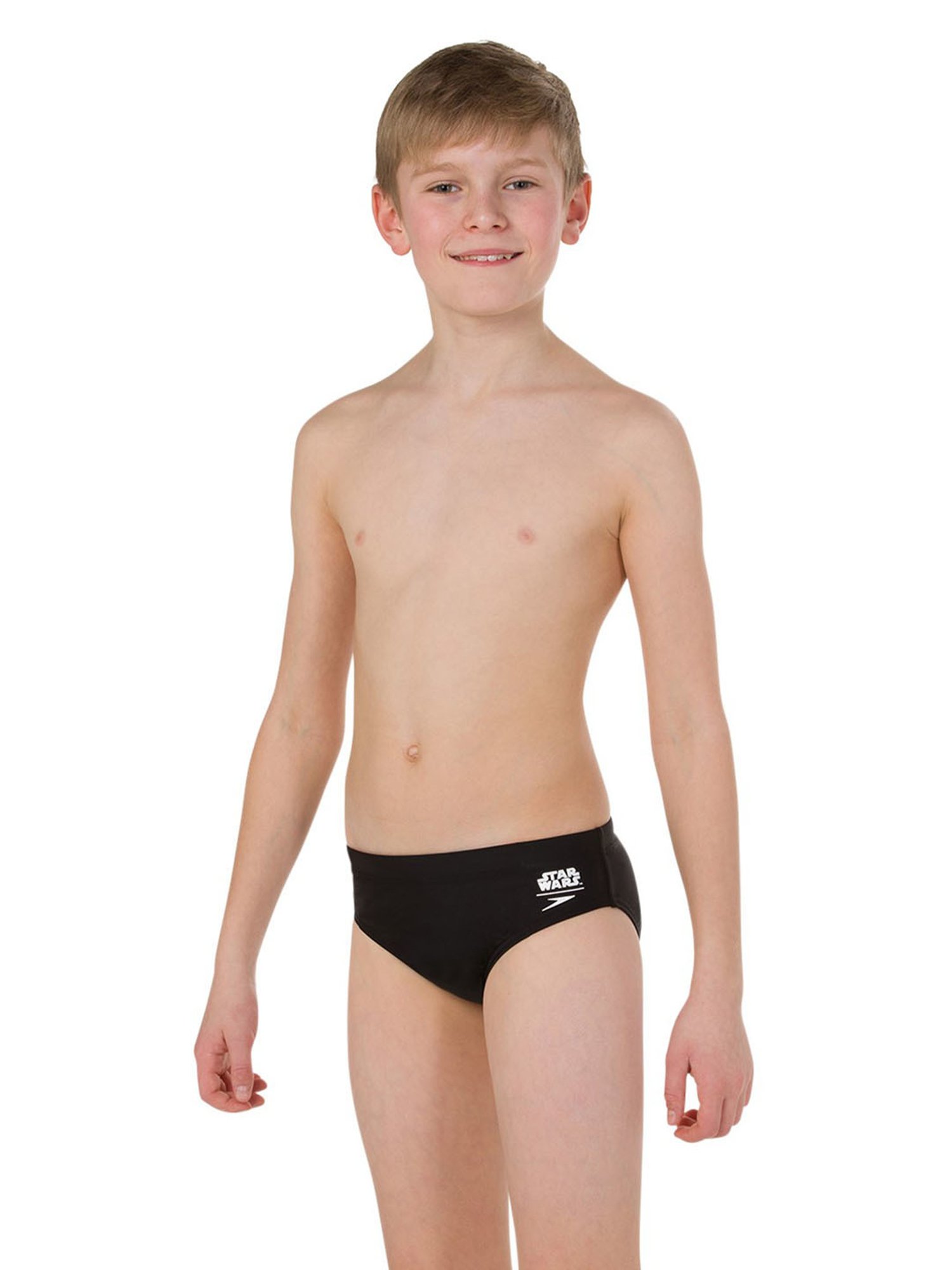 Speedo Kids Black Solid Brief