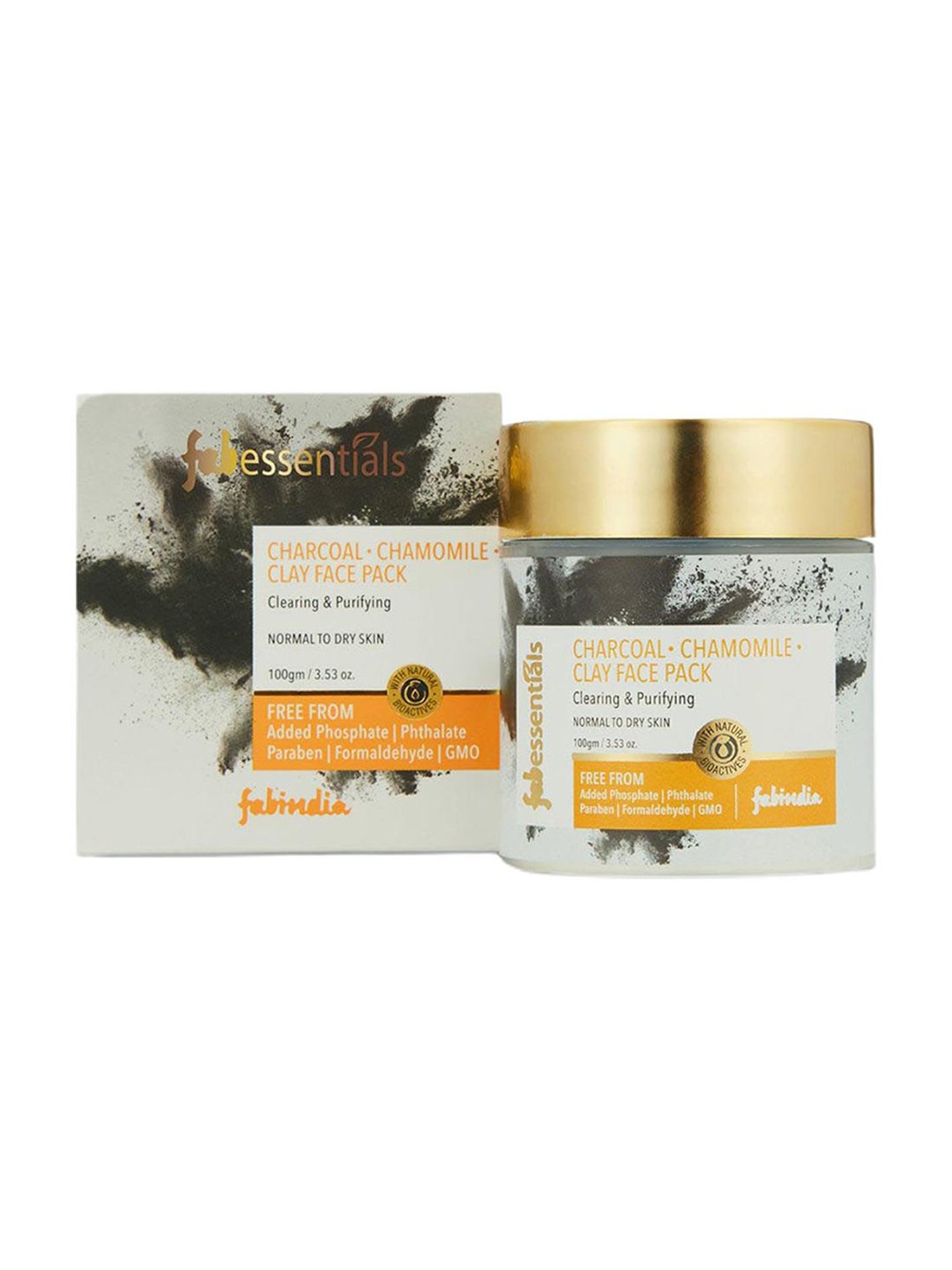 Fabessentials Charcoal, Chamomile & Clay Face Pack - 100 gm