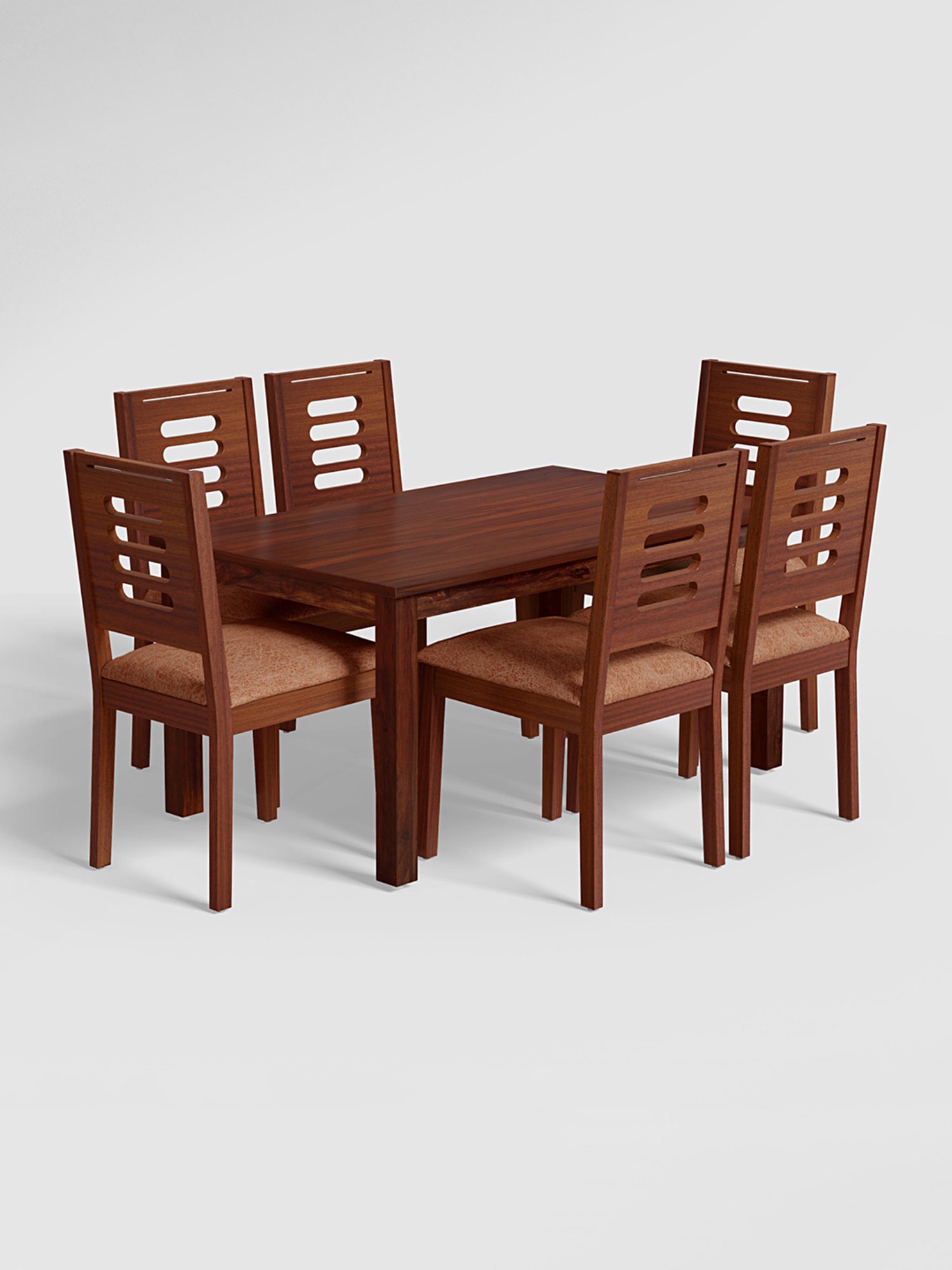 Godrej Interio Ingrid Brown MDF 6 Seater Rectangular Dining Table