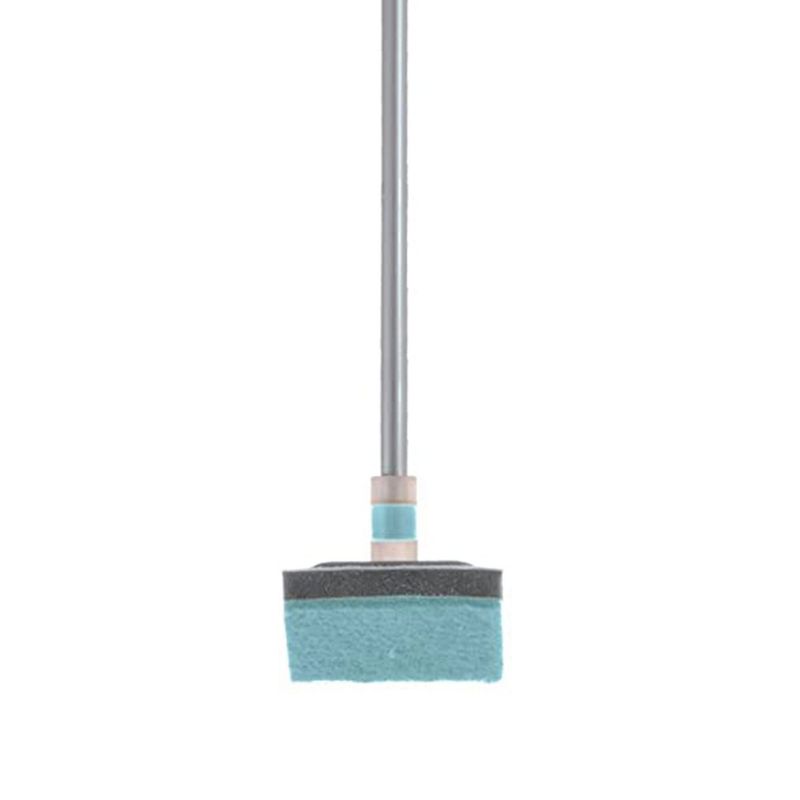 Casabella Extendable Bathroom Shower, Tub, Grout, and Tile Scrubber Sponge with Long Handle for Cleaning and Removing Dirt and Grime