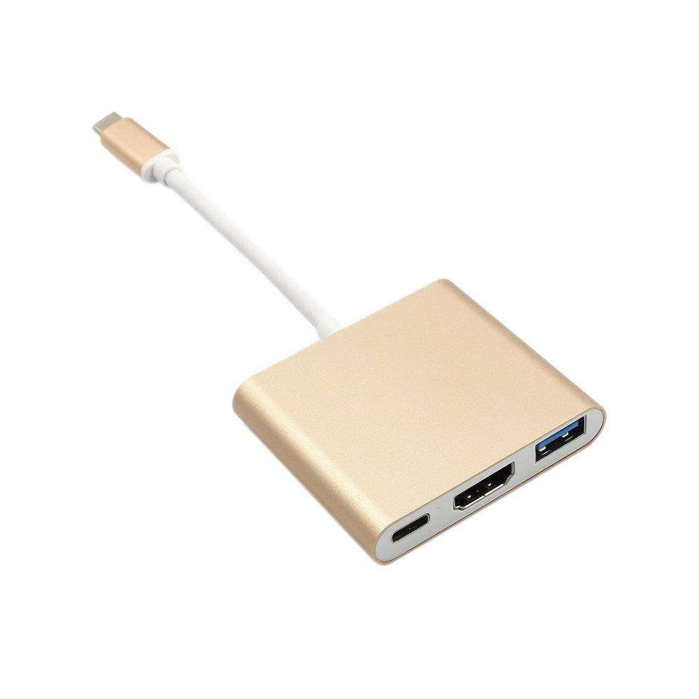 USB 3.1 Type-C to 4K HDMI USB 3.0 Adapter 3-in-1 Hub For Apple for Macbook