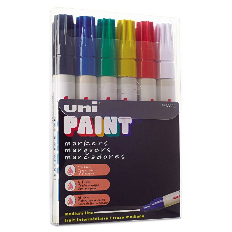 Sanford 6ct uni-Paint Markers Medium Point - Multicolor