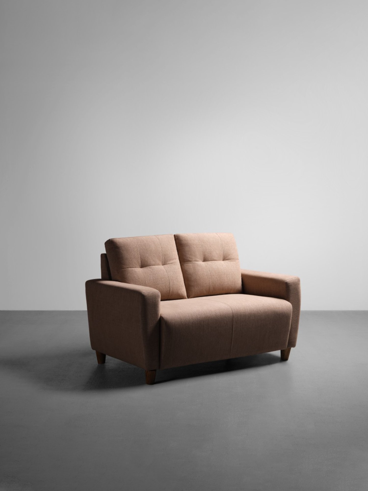 Sleepyhead Yolo Coco Brown Fabric 2 Seater Sofa