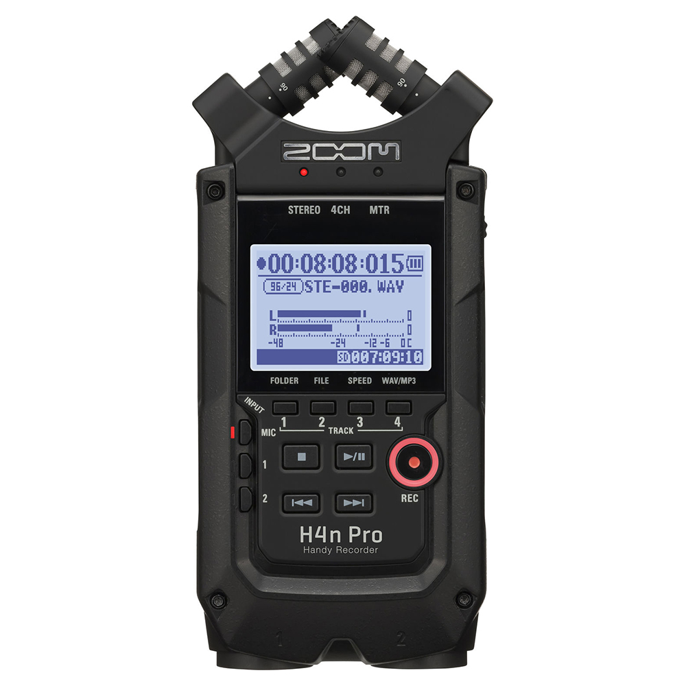 Zoom H4n Pro 4_Channel Handy Recorder Bundle with Custom Windbuster for Zoom H4n, Line_to_Mic Attenuator Cable, Remote Contro