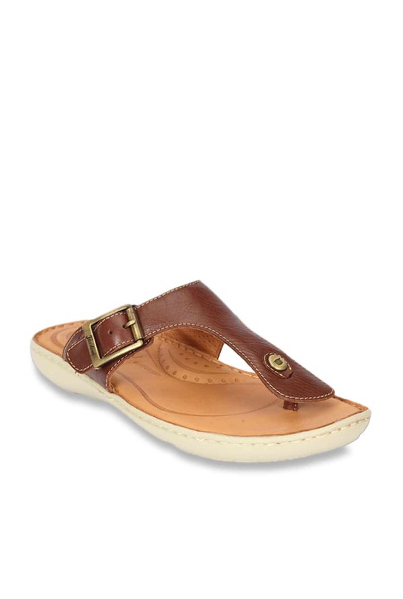 Florsheim LEWIS Brown T-Strap Sandals