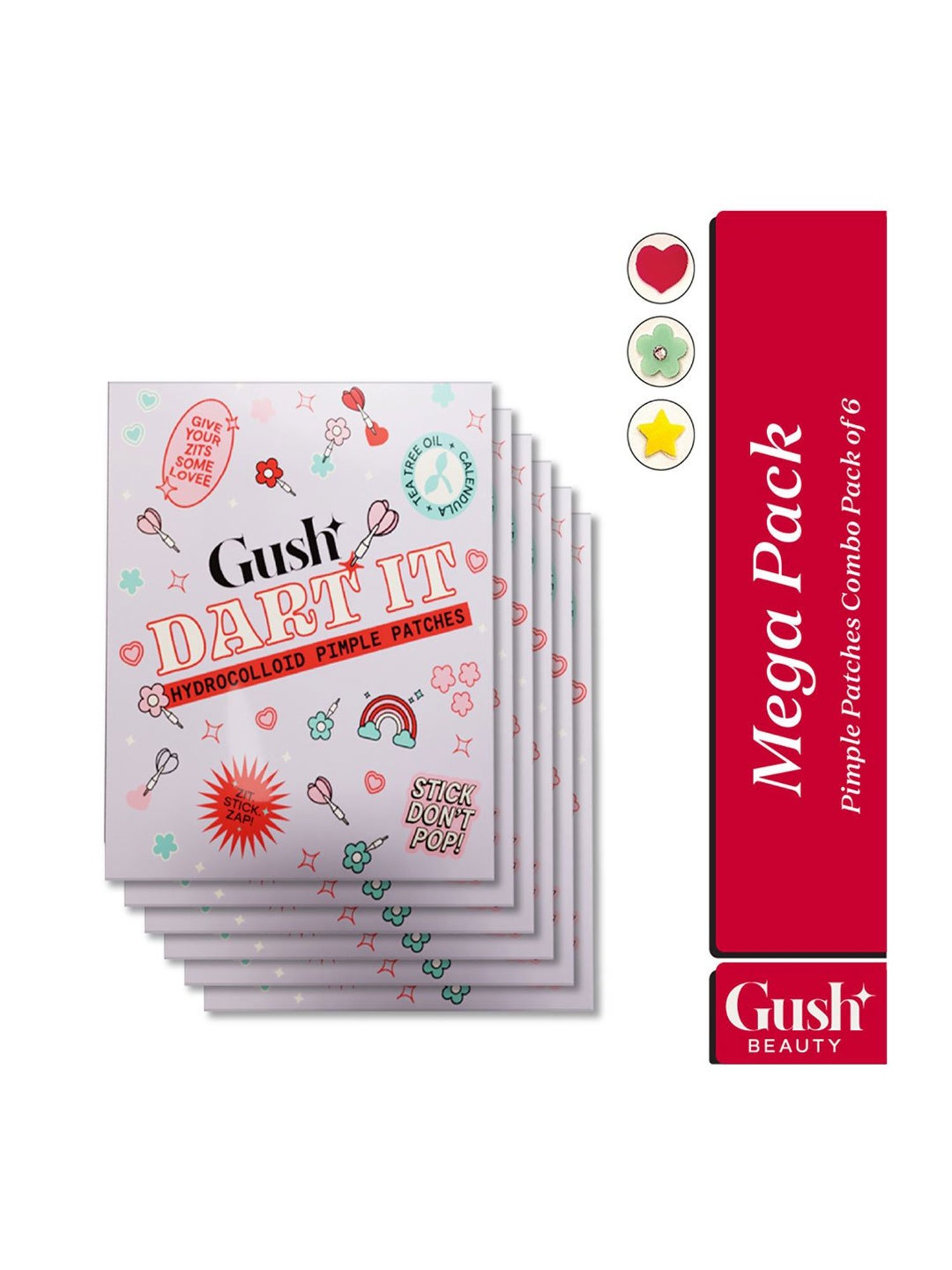 Gush Dart It Hydrocolloid Pimple Patches Combo - Mega Pack of 6