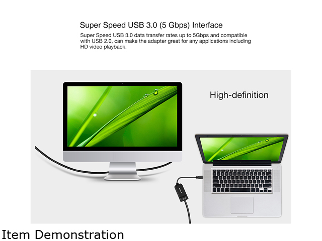 Wavlink USB 3.0 to HDMI Universal Video Graphics Adapter with Audio Port Displaylink Chip Supports up to 6 Monitor displays, 2048x1152 External Video Card Adapter Support Windows, Mac OS & Chrome OS