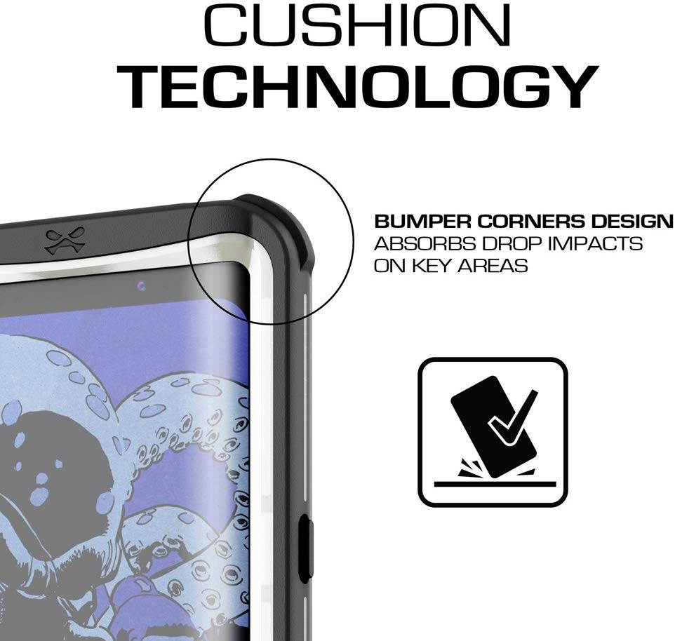 Ghostek Nautical Galaxy S8 Plus Waterproof Case with Screen Protector Extreme Rugged Heavy Duty Protection Full Body Sealed Shell Underwater Shockproof for 2017 Galaxy S8 Plus (6.2 Inch) - (Black)