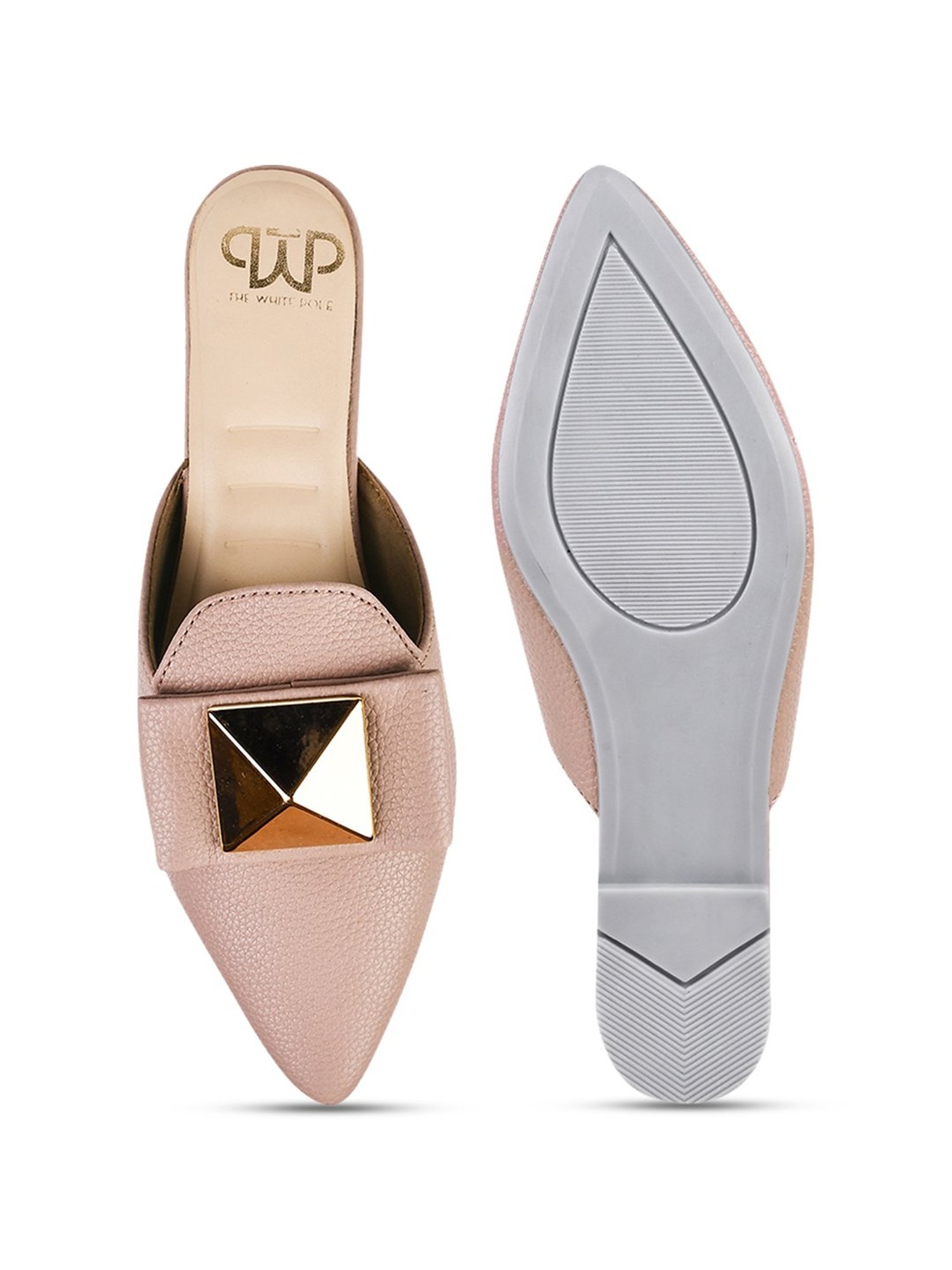 The White Pole Women's Pink Mule Shoes