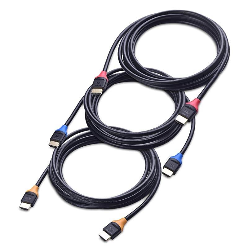 3-Pack High Speed HDMI to HDMI 10 Feet, HDMI Cord with HDR, 4K 60Hz, 2K 144Hz Support
