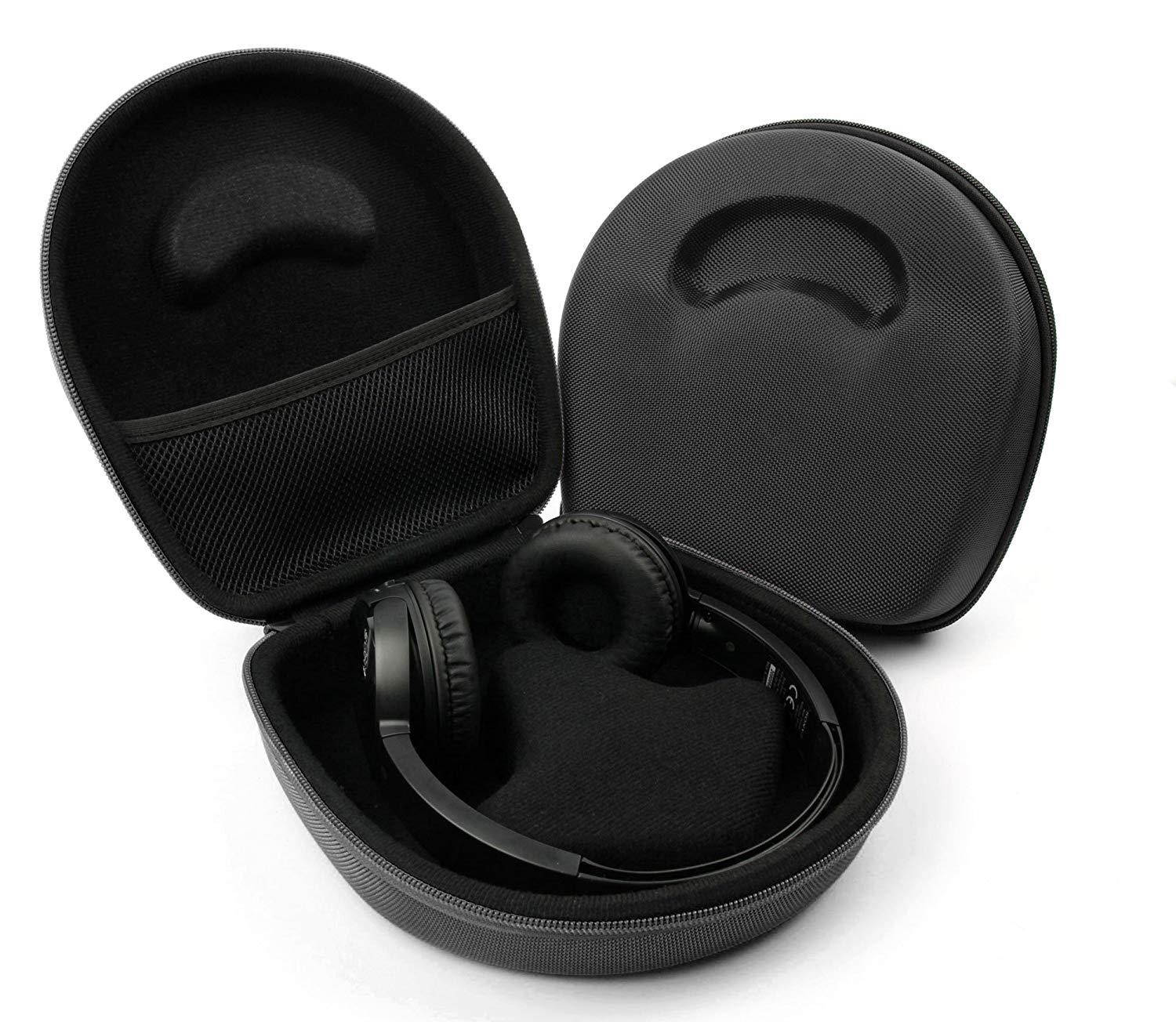 DURAGADGET Hard 'Shell' EVA Headphone Case (Black) - Compatible with Sony MDR-ZX770BN | MDR-ZX330BT Bluetooth Headphones