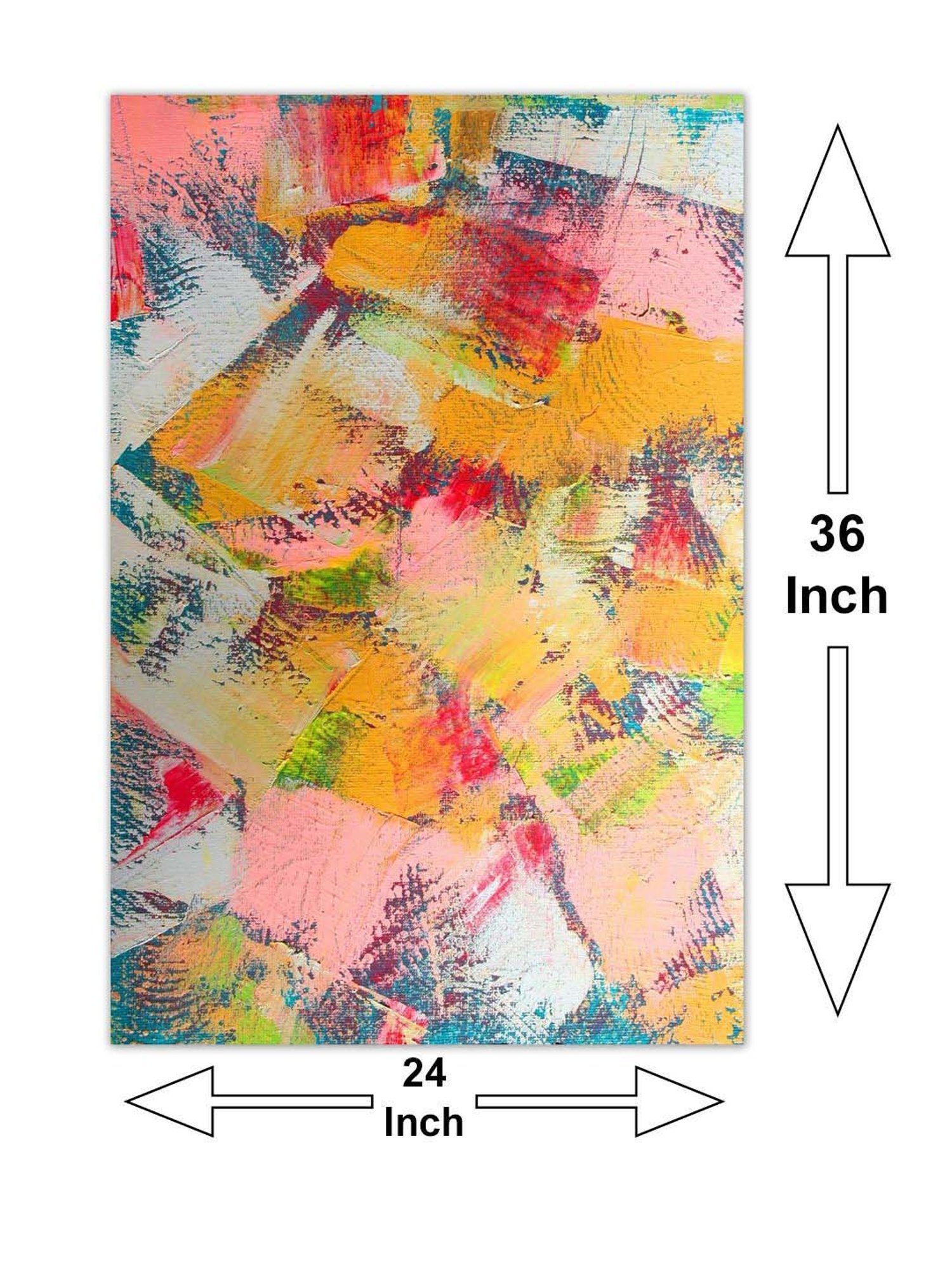999store Multicolor Abstract Canvas Painting