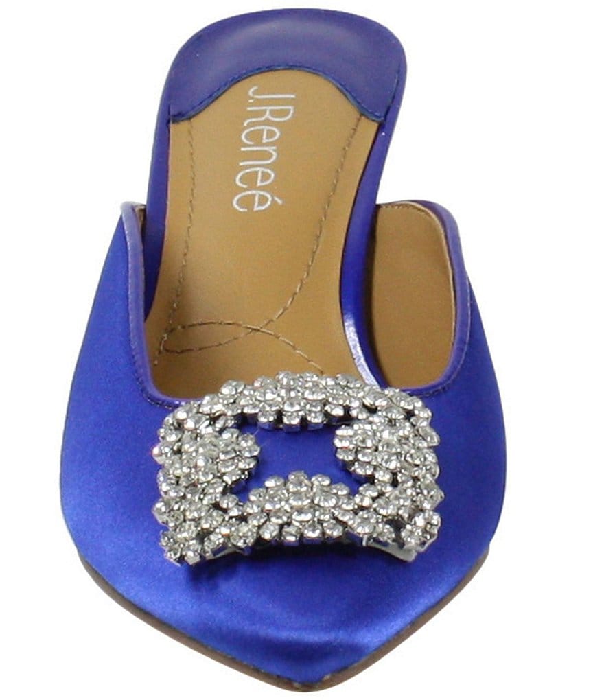 J. Renee Felecia Satin Ornament Detail Dress Mules