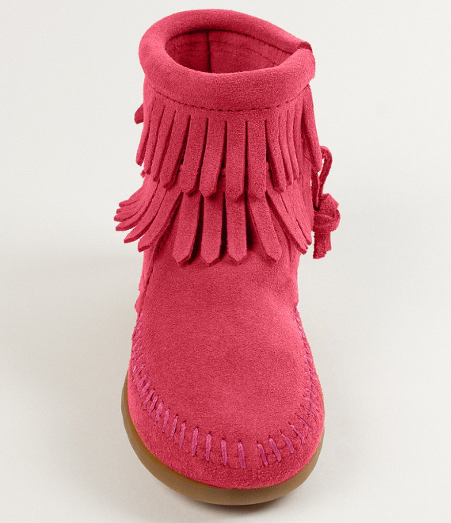 Minnetonka Girls' Double Fringe Suede Boots (Infant)