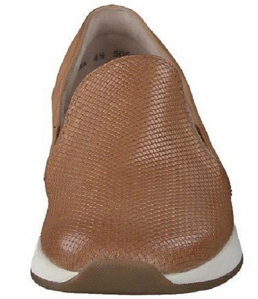 Paul Green Ivy Leather Woven Embossed Slip-On Loafers