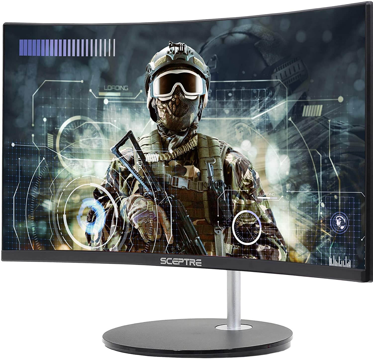 24" Curved 75Hz Gaming LED Monitor Full HD 1080P HDMI VGA Speakers, VESA Wall Mount Ready Metal Black 2019 (C248W-1920RN)