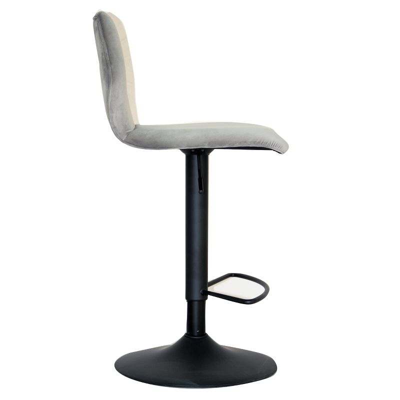 Adjustable Velvet Stool Ash Gray - Acessentials