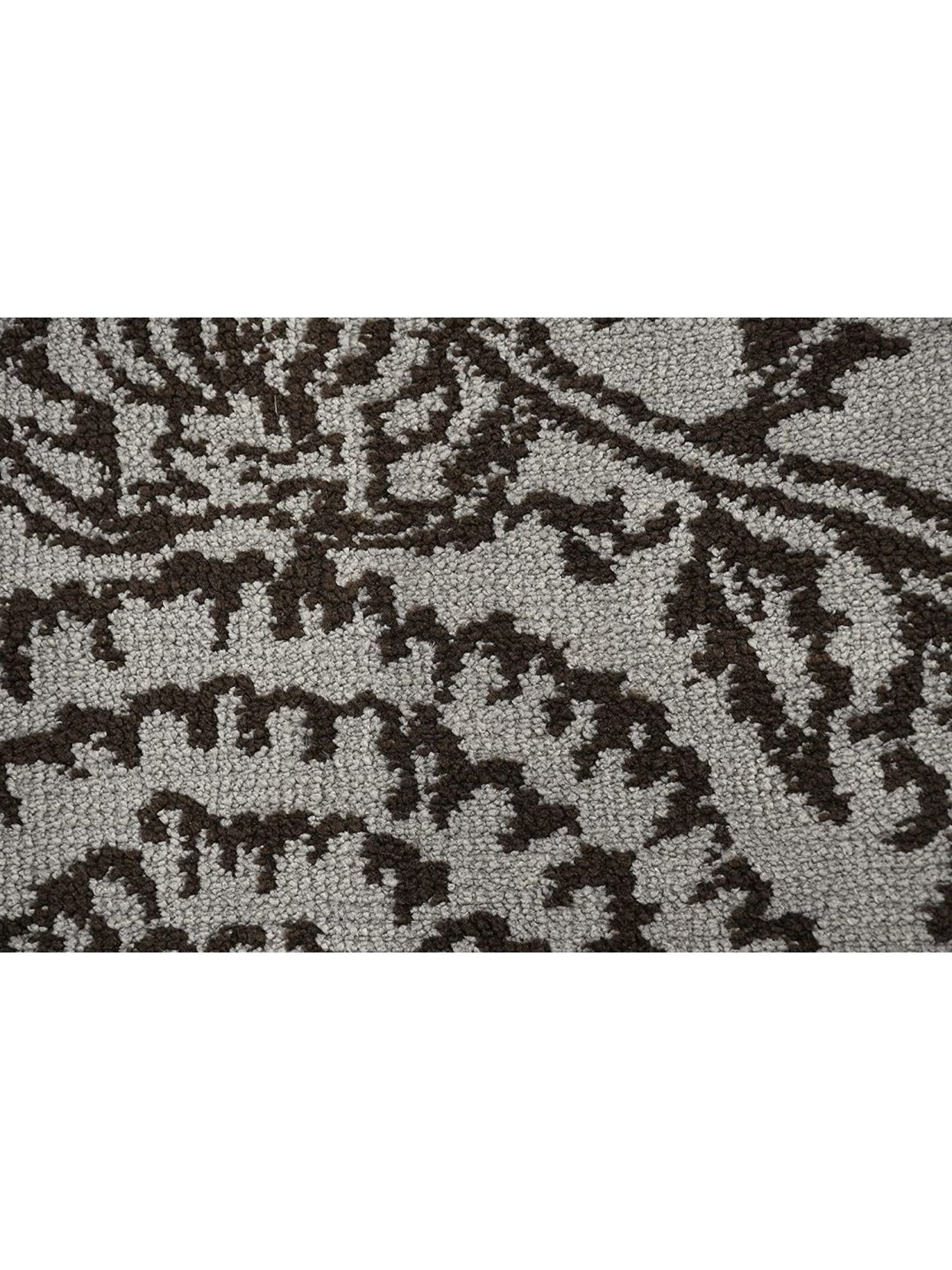 Saral Home Grey Microfiber Abstract Bath Mat 45X70 cm