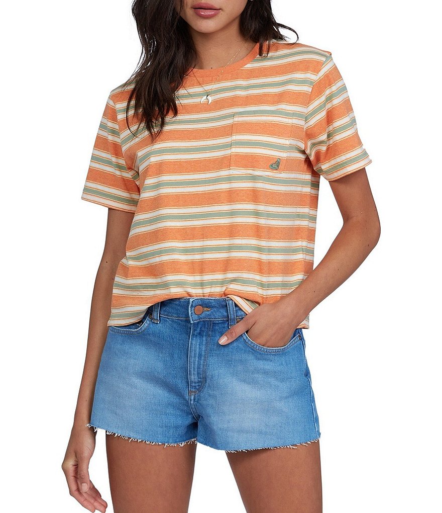 Roxy Short-Sleeve Good Vibes Striped Tee